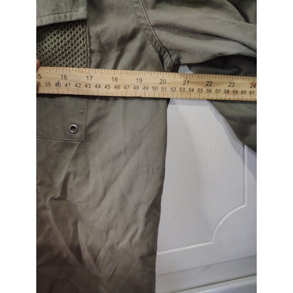 Lauren Ralph Lauren LRL Wmns Olive Cotton Twill 1967 Utility Shirt Sz Med Snaps - Picture 5 of 6